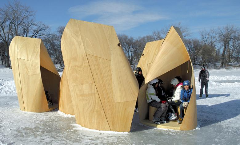 Plywood on Ice Winnipeg Skating Shelters